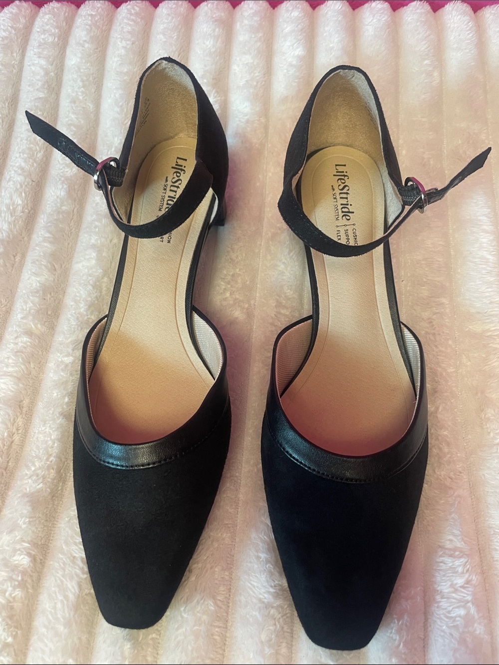 LifeStride Black Mary Jane Office Heels Size 9.5M